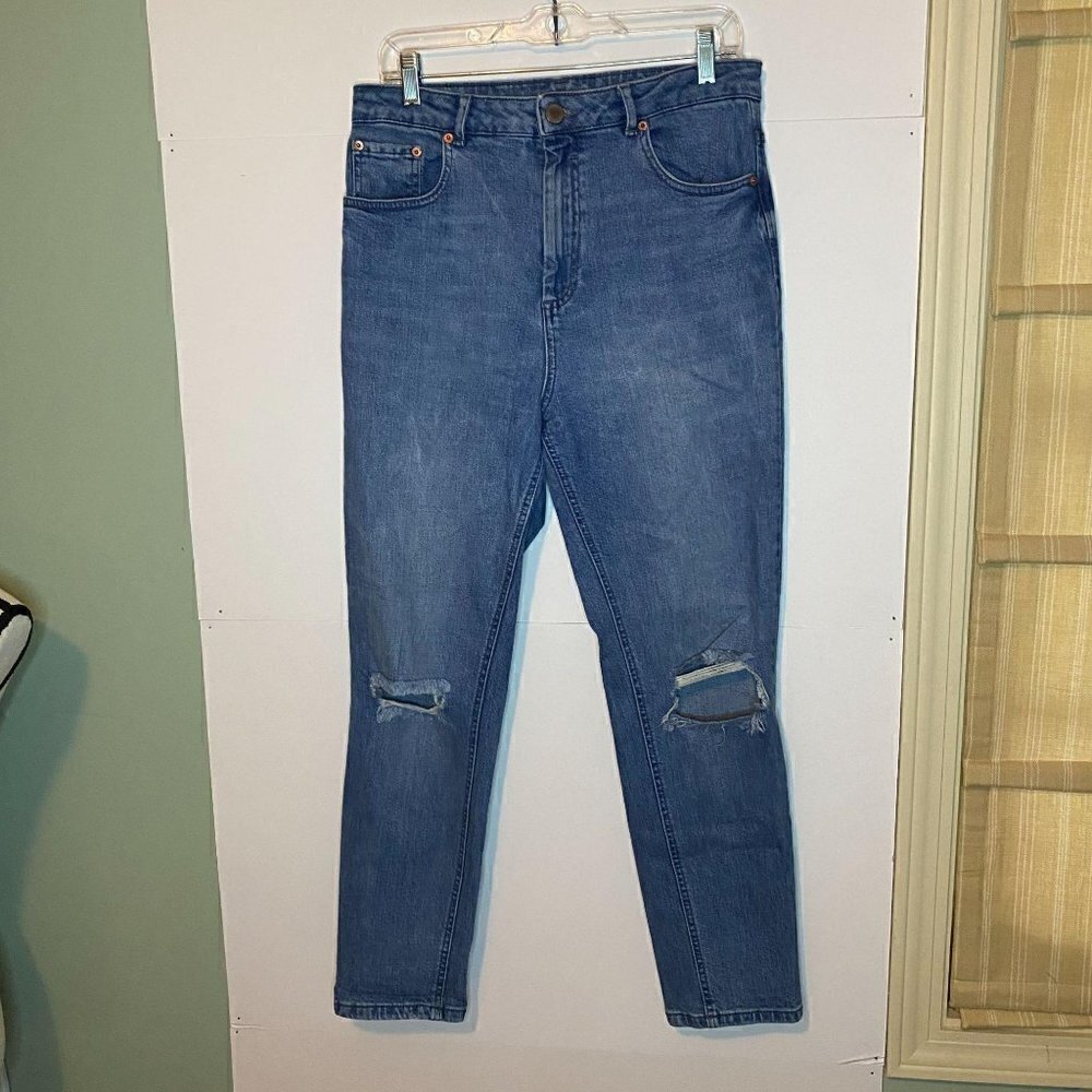 ASOS Straight Leg Distressed Jeans 32×32